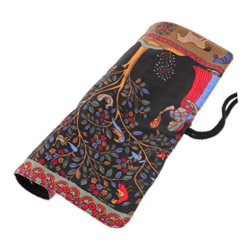 OSALADI Rollbare Häkelhaken Aufbewahrungstasche Multifunktionale Strickwerkzeug Tasche mit Fächern für Häkelnadeln und Praktischer Organizer für Kreative Projekte Schwarz mit Baum OSALADI Rollbare Häkelhaken Aufbewahrungstasche Multifunktionale Strickwerkzeug Tasche mit Fächern für Häkelnadeln und Praktischer Organizer für Kreative Projekte Schwarz mit Baum von OSALADI