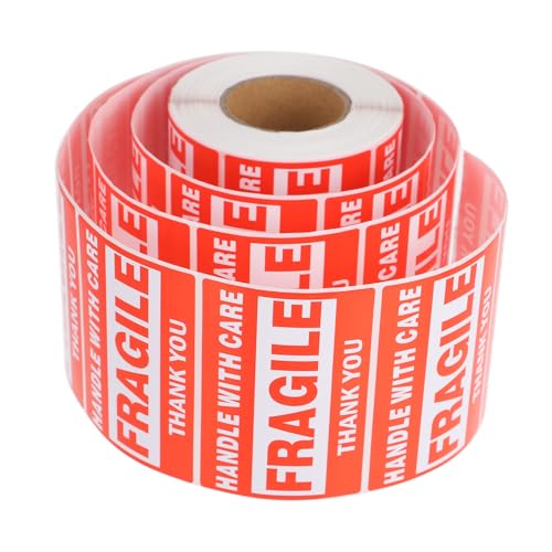 OSALADI Rote Fragile Versandetiketten Selbstklebend Stark Haftend Packetiketten Handle With Care Aufkleber für Zerbrechliche Pakete Vielseitig Karton Kunststoff OSALADI Rote Fragile Versandetiketten Selbstklebend Stark Haftend Packetiketten Handle With Care Aufkleber für Zerbrechliche Pakete Vielseitig Karton Kunststoff von OSALADI