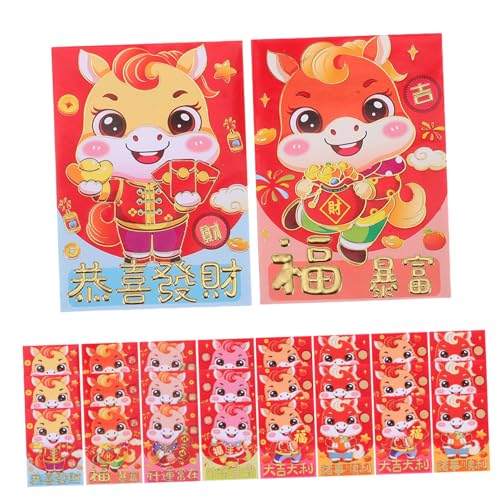 OSALADI Rote Umschläge Pferde Design Chinesisches Neujahr Glücksgeldumschläge Hong Bao für Frühlingfest Geburtstag Hochzeit Umschläge OSALADI Rote Umschläge Pferde Design Chinesisches Neujahr Glücksgeldumschläge Hong Bao für Frühlingfest Geburtstag Hochzeit Umschläge von OSALADI