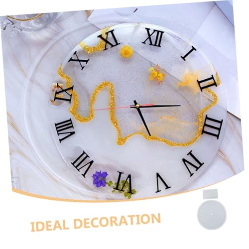 OSALADI Runde Silikonform für DIY Wanduhr mit Definierten Römischen Ziffern Wiederverwendbar und Leicht für Epoxidharz Kunsthandwerk und Kreative Heimdekoration OSALADI Runde Silikonform für DIY Wanduhr mit Definierten Römischen Ziffern Wiederverwendbar und Leicht für Epoxidharz Kunsthandwerk und Kreative Heimdekoration von OSALADI