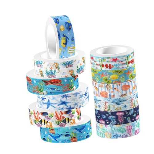 OSALADI Satz Abdeckband Scrapbooking -Vorräte Zeitschriftenaufkleber Sammelalbum Erwachsene Handwerk Stempel-Briefband-Aufkleber Washi-Tape-Aufkleber nautisches Washi-Tape OSALADI Satz Abdeckband Scrapbooking -Vorräte Zeitschriftenaufkleber Sammelalbum Erwachsene Handwerk Stempel-Briefband-Aufkleber Washi-Tape-Aufkleber nautisches Washi-Tape von OSALADI