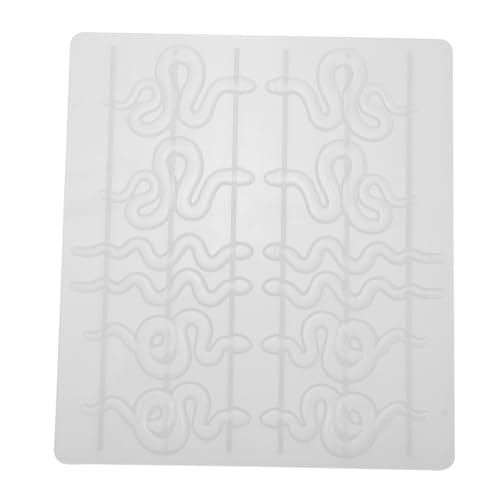 OSALADI Schlangenform Silikon Ohrform DIY Gießform Epoxidharz Schmuckform für Ohrstecker Schlüsselanhänger Wiederverwendbar Verschleißfest Originelles Design von OSALADI