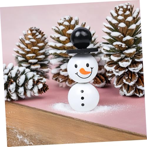 OSALADI Schneemann Holzperlen Teilig Diy Schmuckperlen für Armbänder Halsketten Weihnachtsdeko Bastelzubehör mit Glitzer und Großem Loch OSALADI Schneemann Holzperlen Teilig Diy Schmuckperlen für Armbänder Halsketten Weihnachtsdeko Bastelzubehör mit Glitzer und Großem Loch von OSALADI