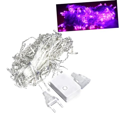 OSALADI Schnur Lichterketten LED Lichtschlauch Laternenpfahl Weihnachtsbeleuchtung Violett draussen von OSALADI