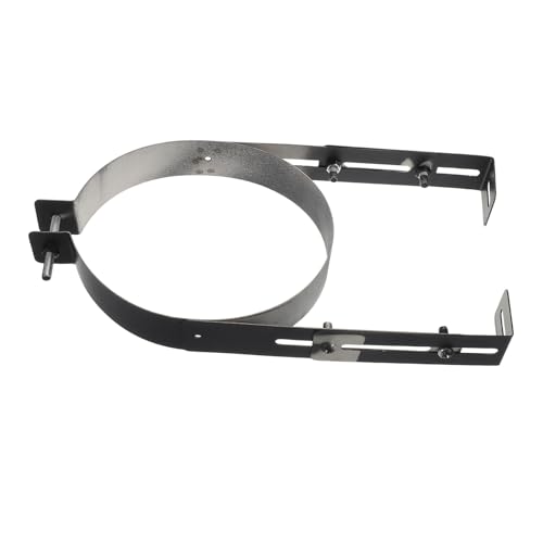 OSALADI Schornsteinrohrhalterung Schornsteinhalter Wandmontage Halterung Schornsteinrohr Clamp verstellbare Rohrschellenhalterung U-förmige Rohrschelle Rostfreier Stahl Black von OSALADI