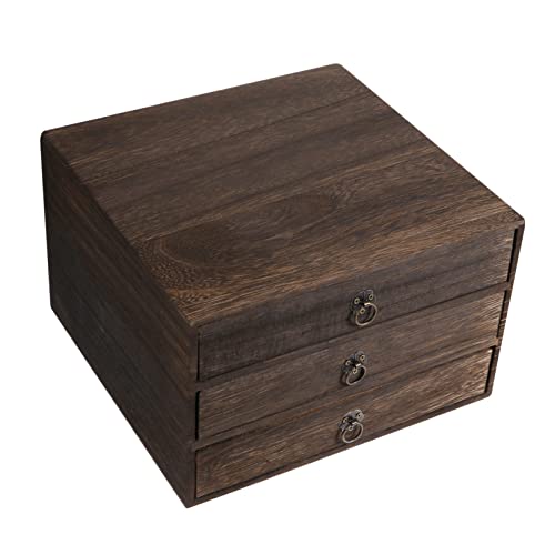 OSALADI Schubladenbox Holz Lagiger Desktop Organizer Retro Vintage Holzkommode Schreibtisch Aufbewahrungskasten Multifunktionale Holzbox als und Dekoration OSALADI Schubladenbox Holz Lagiger Desktop Organizer Retro Vintage Holzkommode Schreibtisch Aufbewahrungskasten Multifunktionale Holzbox als und Dekoration von OSALADI