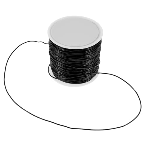 OSALADI Schwarzes Elastisches Band für DIY Armbänder und Schmuckherstellung Transparente Bead Schnur Dehnbares Schmuckmaterial für und Armbänder von OSALADI