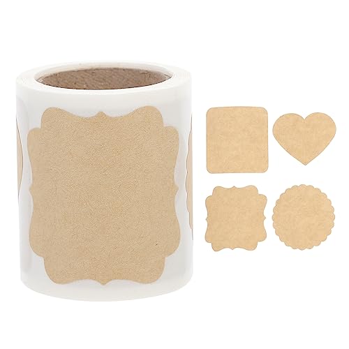OSALADI Selbstklebende Geschenketiketten aus Kraftpapier DIY Etiketten für Einladungen Umschläge und Verpackungen für und Kreative Bastelprojekte von OSALADI