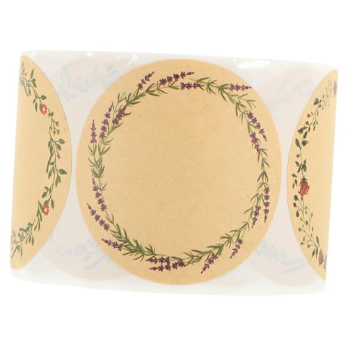OSALADI Selbstklebende Kraftpapier Etikettenrolle mit Floralen Motiven Beschriftbar Starke Haftung zum Verschließen von Geschenkboxen Vielseitig für Party Hochzeit und Geschenkdekoration OSALADI Selbstklebende Kraftpapier Etikettenrolle mit Floralen Motiven Beschriftbar Starke Haftung zum Verschließen von Geschenkboxen Vielseitig für Party Hochzeit und Geschenkdekoration von OSALADI