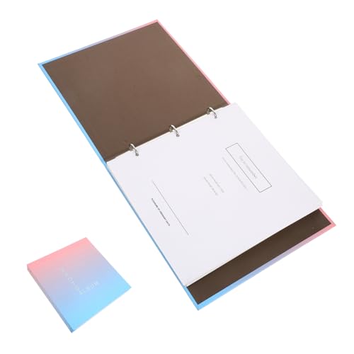 OSALADI Selbstklebendes Pflanzenpressen Album Ring Ordner mit Klebenden Seiten Verstellbares Scrapbook für DIY Gepresste Blumen Botanische Sammlung Organizer Farbverlaufendes Fotoalbum von OSALADI