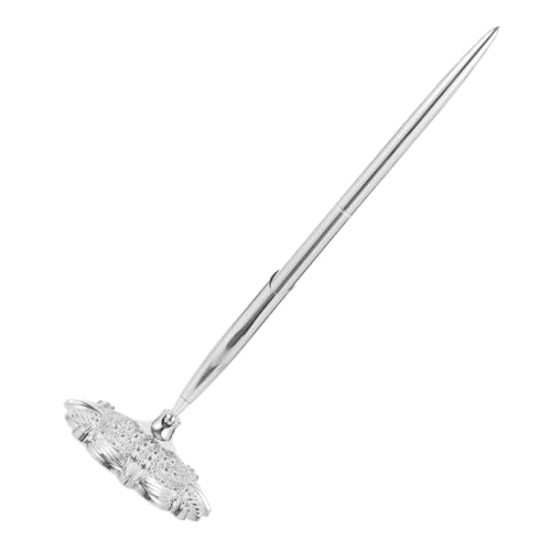 OSALADI Signaturstift professioneller Kugelschreiber Business-Signatur-Stift dekorative Stifte Hotelschreibstift multifunktionaler Schreibstift Rostfreier Stahl Silver von OSALADI