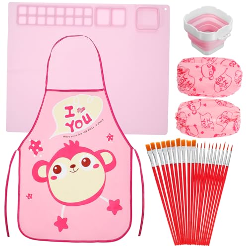 OSALADI Silicone Malmatte für Vielseitige Bastelunterlage mit Schürze Pinsel und Tasse für DIY Projekte Schützt Tischoberflächen und Erleichtert die OSALADI Silicone Malmatte für Vielseitige Bastelunterlage mit Schürze Pinsel und Tasse für DIY Projekte Schützt Tischoberflächen und Erleichtert die von OSALADI