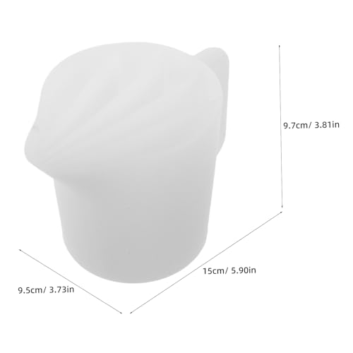OSALADI Silikon Gießbecher mit Griff Fach Geteilte Wiederverwendbare Mischbecher für Acrylfarben und Resin Flexible Silikonbecher für Diy Malprojekte und Kunsthandwerk von OSALADI