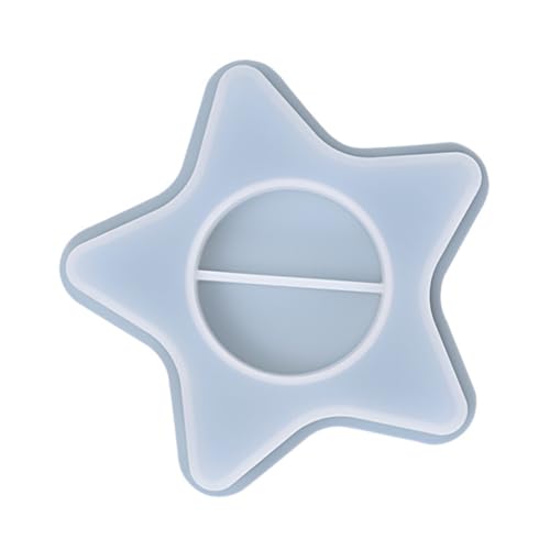 OSALADI Silikon Kerzenhalter Form DIY Epoxidharz Gießform für Kreative Bastelprojekte für Weihnachtsdekoration und Fünfzackiger Stern Design von OSALADI