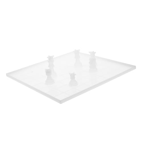 OSALADI Silikon Schachformen Set für Epoxidharz Schachfiguren und Großes Schachbrett DIY Flexible Wiederverwendbare Schachmuster Bastelset für Gestaltung und Dekoration von OSALADI