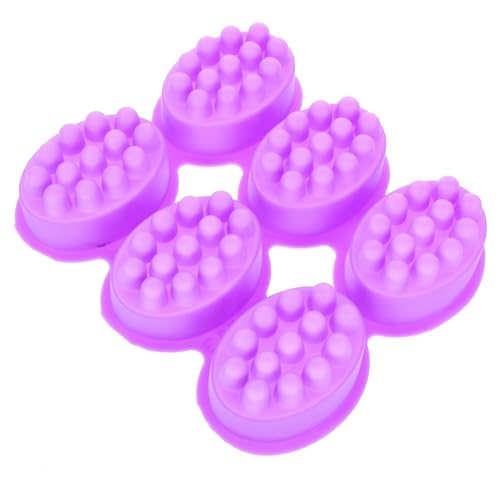 OSALADI Silikon Seifenform Oval mit Massageeffekt Gießform für DIY Seifenherstellung Lebensmittelecht und Einfach zu Verwenden für Projekte und von OSALADI