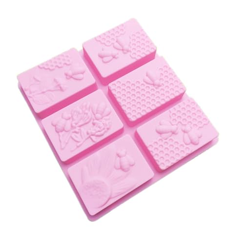 OSALADI Silikonform Seifenherstellung Bienenwabenform Hitzebeständig Langlebig Vielseitig für Kuchen Eis Fondant und DIY Seifen Rechteckige Form Backofen Zufällige Farbe Zufällige Farbe OSALADI Silikonform Seifenherstellung Bienenwabenform Hitzebeständig Langlebig Vielseitig für Kuchen Eis Fondant und DIY Seifen Rechteckige Form Backofen Zufällige Farbe Zufällige Farbe von OSALADI