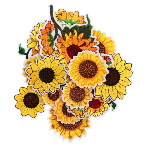 OSALADI Sonnenblumen Bügelflicken Bestickte Applikationen zum Aufbügeln Jeans Kleidung Rucksack DIY Textilpatches Langlebig Modisch OSALADI Sonnenblumen Bügelflicken Bestickte Applikationen zum Aufbügeln Jeans Kleidung Rucksack DIY Textilpatches Langlebig Modisch von OSALADI