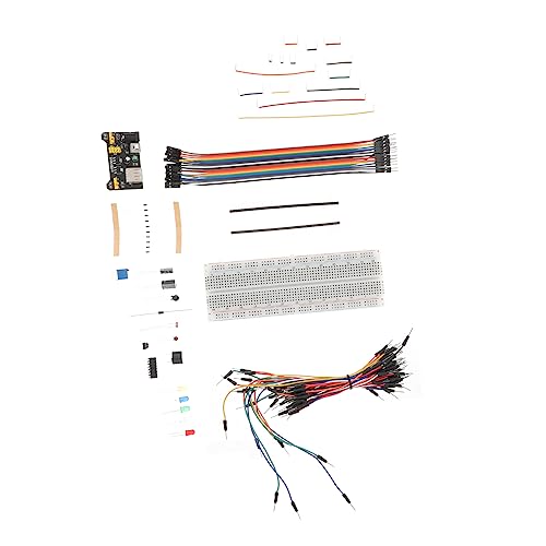 OSALADI Starter Kit Elektronik Bauteile mit Breadboard Tie Points und Flexiblen Jumper Kabeln für Kompatibel DIY Lernset für Prototyping und Einfache Schaltungen von OSALADI
