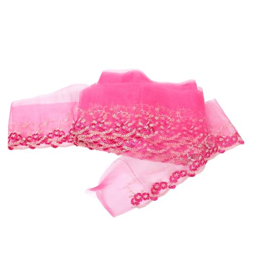 OSALADI Stickerei Spitze Braut-scrapbook-zubehör Spitzenstoff Meterware Spitzenapplikation Spitzenbänder Zum Basteln Dünnes Spitzenband Stoffband Bandreste Rosy Polyester OSALADI Stickerei Spitze Braut-scrapbook-zubehör Spitzenstoff Meterware Spitzenapplikation Spitzenbänder Zum Basteln Dünnes Spitzenband Stoffband Bandreste Rosy Polyester von OSALADI
