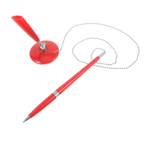 OSALADI Stift unterschreiben ausgefallener Stift Kette Bürodesk -Zubehör Griff kugelschreiber Desktop-Signaturstift Büro Business Stift Counter-Business-Stift Plastik rot OSALADI Stift unterschreiben ausgefallener Stift Kette Bürodesk -Zubehör Griff kugelschreiber Desktop-Signaturstift Büro Business Stift Counter-Business-Stift Plastik rot von OSALADI