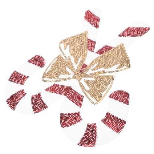 OSALADI Stoffhalterung Dekorative Pailletten Nussknacker Pailletten Patch Schneeflocke Patch Aufbügler Pailletten Lebkuchen Aufbügler Transfers Weihnachten Patches Weihnachten Aufbügler von OSALADI