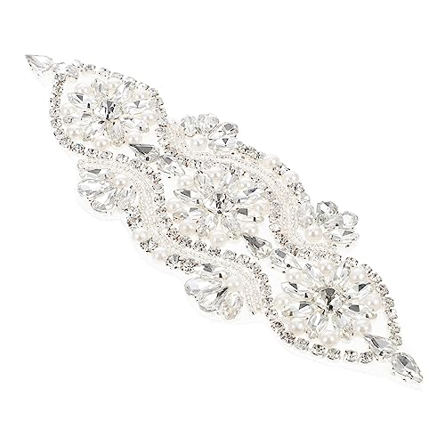 OSALADI Strass Applique Gürtel mit Perlen für Hochzeiten Nähapplikation für Brautkleider und Dekorationen DIY Schmuck für Kleidung und Accessoires OSALADI Strass Applique Gürtel mit Perlen für Hochzeiten Nähapplikation für Brautkleider und Dekorationen DIY Schmuck für Kleidung und Accessoires von OSALADI