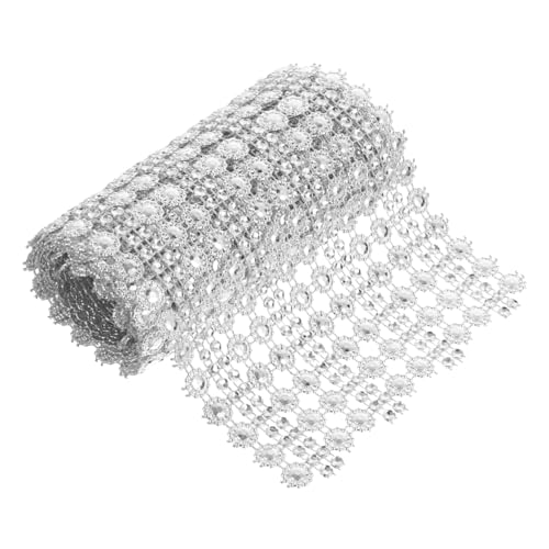OSALADI Strassstein Dekorband Blumenform Abriebfestes Mesh Rollband für Kleidung Vielseitiges Bastelband für Diy Kostüm und Gardinenverzierung Langlebiges Schmuckzubehör von OSALADI