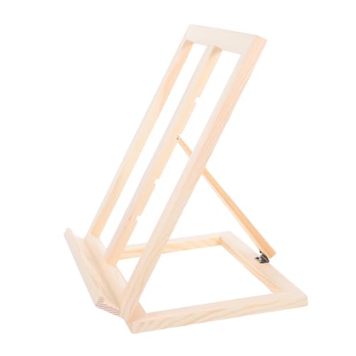 OSALADI Student Leeristin Ausstellungsständer Tischkunst-staffelei Tabletruhe Kochbuchständer Verstellbare Malstaffelei Tisch Bücherregal Tisch-malstaffelei Lehrbuchhalter Khaki Holz von OSALADI