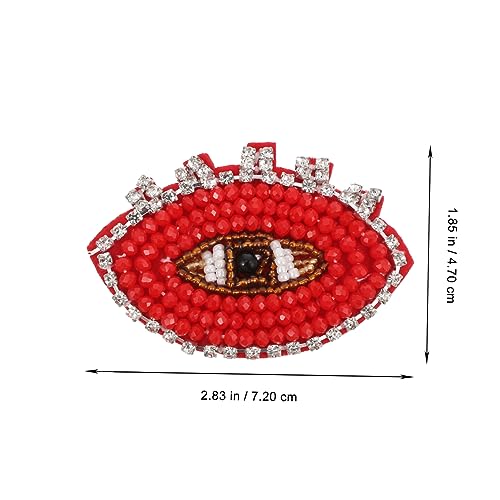 OSALADI Stylischer DIY Textilaufkleber Patch zum Aufnähen Langlebiger Handgefertigter Perlen Augen Stoffaufnäher Bekleidungszubehör für Kleidung Taschen und Modegestaltung OSALADI Stylischer DIY Textilaufkleber Patch zum Aufnähen Langlebiger Handgefertigter Perlen Augen Stoffaufnäher Bekleidungszubehör für Kleidung Taschen und Modegestaltung von OSALADI