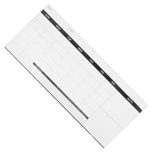 OSALADI Tafelkalender Wöchentliche Trockenlöschtafel Für Die Wand Wochenplanertafel Radiergummi-tafel Für Die Wand Trockenlöschetafel Für Kühlschrank Wandplaner Beschichtetes Papier Black von OSALADI