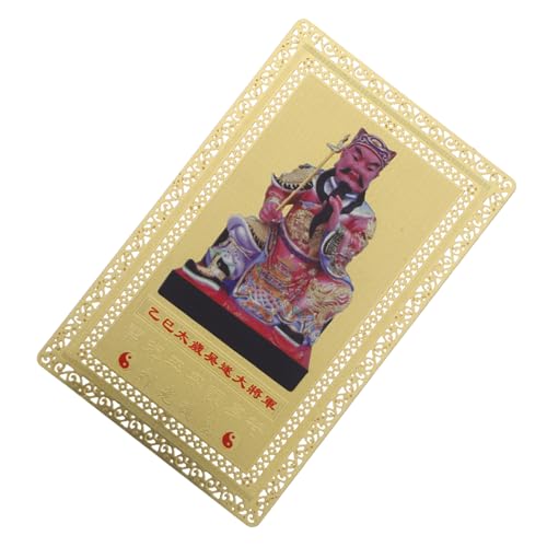 OSALADI Tai Sui Amulettkarte Feng Shui Glücksbringer für Wohlstand und Erfolg Verziert Tragbar und Elegant für Chinesisches Neujahr und Persönliche Schutzamulette von OSALADI
