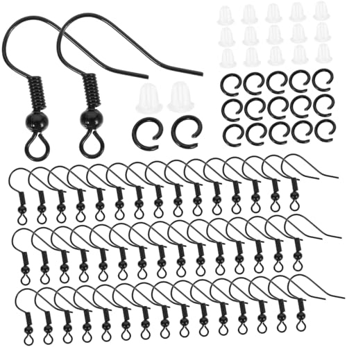 OSALADI Teiliges Schwarze Ohrhaken mit Perle und Ohrschmuck DIY Zubehör Leichte Glatte Earring Making Hooks für Vielseitige Ohrring Bastelprojekte OSALADI Teiliges Schwarze Ohrhaken mit Perle und Ohrschmuck DIY Zubehör Leichte Glatte Earring Making Hooks für Vielseitige Ohrring Bastelprojekte von OSALADI