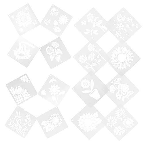 OSALADI Teiliges Set Sonnenblumen Schablonen Floral Stencils Wiederverwendbare Diy Malvorlagen für Wandkunst Möbel Vielseitige Zeichen und Bastelvorlagen OSALADI Teiliges Set Sonnenblumen Schablonen Floral Stencils Wiederverwendbare Diy Malvorlagen für Wandkunst Möbel Vielseitige Zeichen und Bastelvorlagen von OSALADI