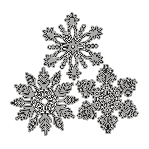 OSALADI Teiliges Stanzformen Schneeflocke aus Robustem Metall Carbonstahl Wiederverwendbare Schneidvorlagen für DIY Karten Scrapbooking und Bastelarbeiten Sicher und Langlebig von OSALADI