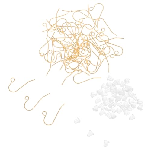 OSALADI Teiliges V-form Ohrhaken mit Ohrstoppern für Schmuckherstellung Stabile Ergonomische Ohrringhaken zum Basteln und Selbermachen Komfortable DIY Schmuckzubehör für Damen OSALADI Teiliges V-form Ohrhaken mit Ohrstoppern für Schmuckherstellung Stabile Ergonomische Ohrringhaken zum Basteln und Selbermachen Komfortable DIY Schmuckzubehör für Damen von OSALADI
