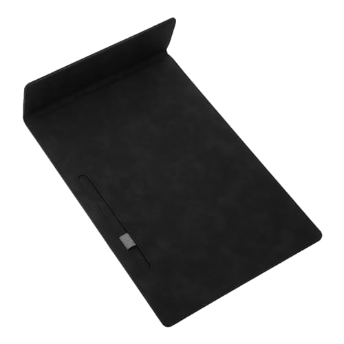 OSALADI Tragbares Klemmbrett Halter Tafel Planke Zwischenablage Die Falten Abdeckung Name Klemmbretter Faltbar Dokumentclip Büro-klemmbrett Büro-schreibgerät Pu Black von OSALADI