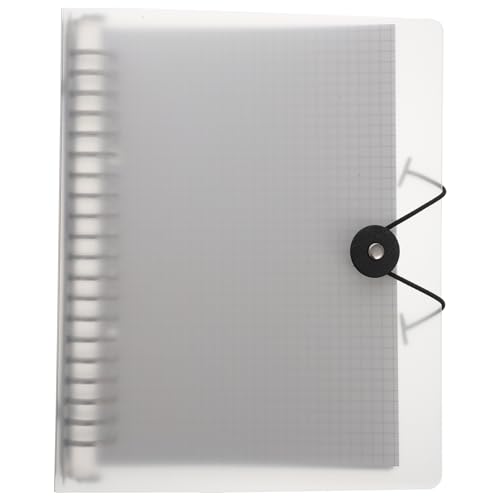 OSALADI Transparent Notizbuch mit Abnehmbarem Metallclip Gerastertem Innenblatt für Studenten Büroangestellte und Notizen Leicht und Tragbar OSALADI Transparent Notizbuch mit Abnehmbarem Metallclip Gerastertem Innenblatt für Studenten Büroangestellte und Notizen Leicht und Tragbar von OSALADI