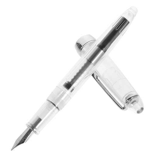 OSALADI Transparente Kalligrafie Füllfederhalter Nachfüllbarer Stift für Büro und Schule Ergonomisch Gestaltet für Angenehmes Schreiben für Kreative Anwendungen und Unterschriften von OSALADI