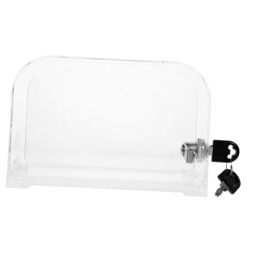 OSALADI Transparente Visitenkartenbox mit Schloss Eleganter Kartenorganizer für Büro und Veranstaltungen Vielseitige Nutzung als Spenden oder Abstimmungsbox K von OSALADI