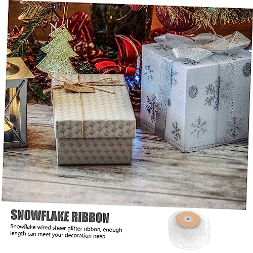 OSALADI Transparentes Silbernes Glitter Sheerribbon mit Draht Festliches Verpackungsband für Weihnachtsdeko Geschenkverpackung DIY Schleifen Vielseitig für Feierlichkeiten und Bastelideen OSALADI Transparentes Silbernes Glitter Sheerribbon mit Draht Festliches Verpackungsband für Weihnachtsdeko Geschenkverpackung DIY Schleifen Vielseitig für Feierlichkeiten und Bastelideen von OSALADI