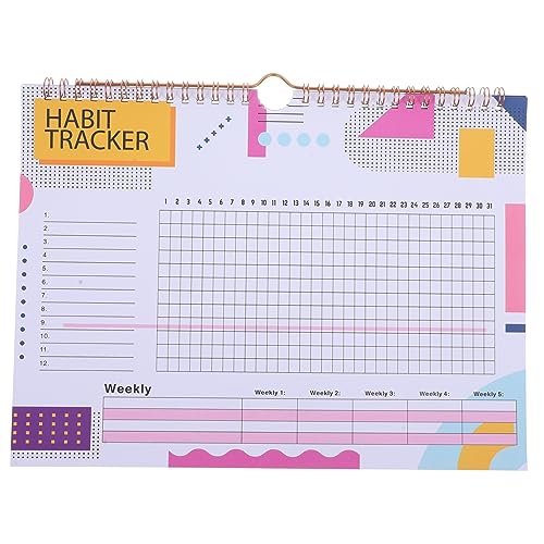 OSALADI Undatierter Gewohnheitstracker Multifunktionaler Planer für Schlaf Lernen und Fitness für Erwachsene und Tragbar Spiralbindung Minimalistisches Design OSALADI Undatierter Gewohnheitstracker Multifunktionaler Planer für Schlaf Lernen und Fitness für Erwachsene und Tragbar Spiralbindung Minimalistisches Design von OSALADI