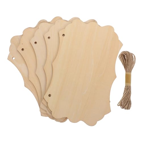 OSALADI Unlackierte Holzschilder mit Juteseil DIY für Wanddekoration Beschreibbare Holztafeln zum Bemalen Gravieren und Kreativen Basteln OSALADI Unlackierte Holzschilder mit Juteseil DIY für Wanddekoration Beschreibbare Holztafeln zum Bemalen Gravieren und Kreativen Basteln von OSALADI