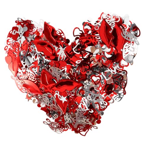 OSALADI Valentinstag Konfetti Deko für Hochzeiten Jubiläumsfeiern Herz Lippen Deko Einfach zu Streuen für Romantische Tischdekoration OSALADI Valentinstag Konfetti Deko für Hochzeiten Jubiläumsfeiern Herz Lippen Deko Einfach zu Streuen für Romantische Tischdekoration von OSALADI