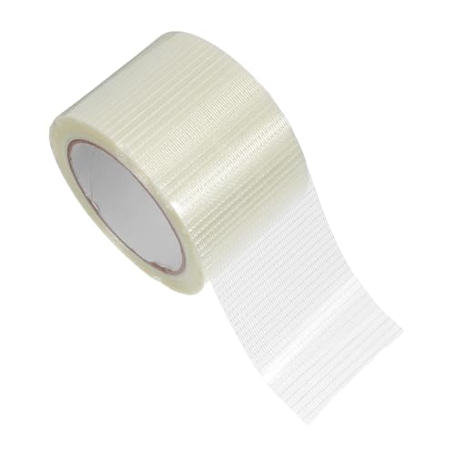 OSALADI Verstärktes Fiberglas-klebeband Transparent Reißfest Wasserfest mit Fiberglasnetz für Verpackung Versand Abdichtung Industrie und Haushalt von OSALADI