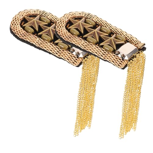 OSALADI Vintage Brosche Schulterepauletten mit Metall quasten Modische Schmuck broschen für Damen und Herren Vielseitige Anstecknadeln für Hochzeiten Cosplay und Kleidung Dekoration OSALADI Vintage Brosche Schulterepauletten mit Metall quasten Modische Schmuck broschen für Damen und Herren Vielseitige Anstecknadeln für Hochzeiten Cosplay und Kleidung Dekoration von OSALADI