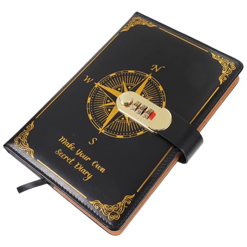 OSALADI Vintage Notizbuch mit Passwortschloss Retro Leder Journal für Reisen Tagebuch Notizen für Büro Schule und Persönliche Erinnerungen von OSALADI