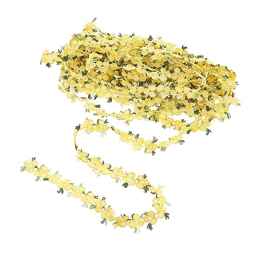 OSALADI Vintage Spitzenspitzenband Hochzeitsdekoration Gänseblümchenband Spitzenbesatz zum Nähen Spitzenbänder floral bestickter Spitzenstoff dekoratives Band für Kleidung Polyester Gelb OSALADI Vintage Spitzenspitzenband Hochzeitsdekoration Gänseblümchenband Spitzenbesatz zum Nähen Spitzenbänder floral bestickter Spitzenstoff dekoratives Band für Kleidung Polyester Gelb von OSALADI