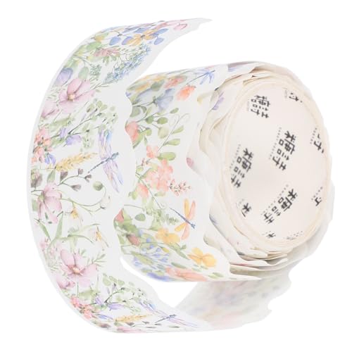 OSALADI Vintage Washi Tape Blütenmuster Dekoratives Klebeband für Scrapbooking DIY Journal Bastelband Künstlerisch Transparent Unverblassbar für Tagebuchgestaltung von OSALADI