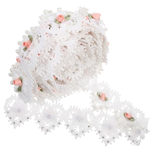 OSALADI Vintage Weiße Spitzenborte mit Perlenbesatz Bestickte Blumige Applikationen mit Herzmotiven für Brautkleider Hüte Diy-näharbeiten Hochzeits Partydekoration OSALADI Vintage Weiße Spitzenborte mit Perlenbesatz Bestickte Blumige Applikationen mit Herzmotiven für Brautkleider Hüte Diy-näharbeiten Hochzeits Partydekoration von OSALADI
